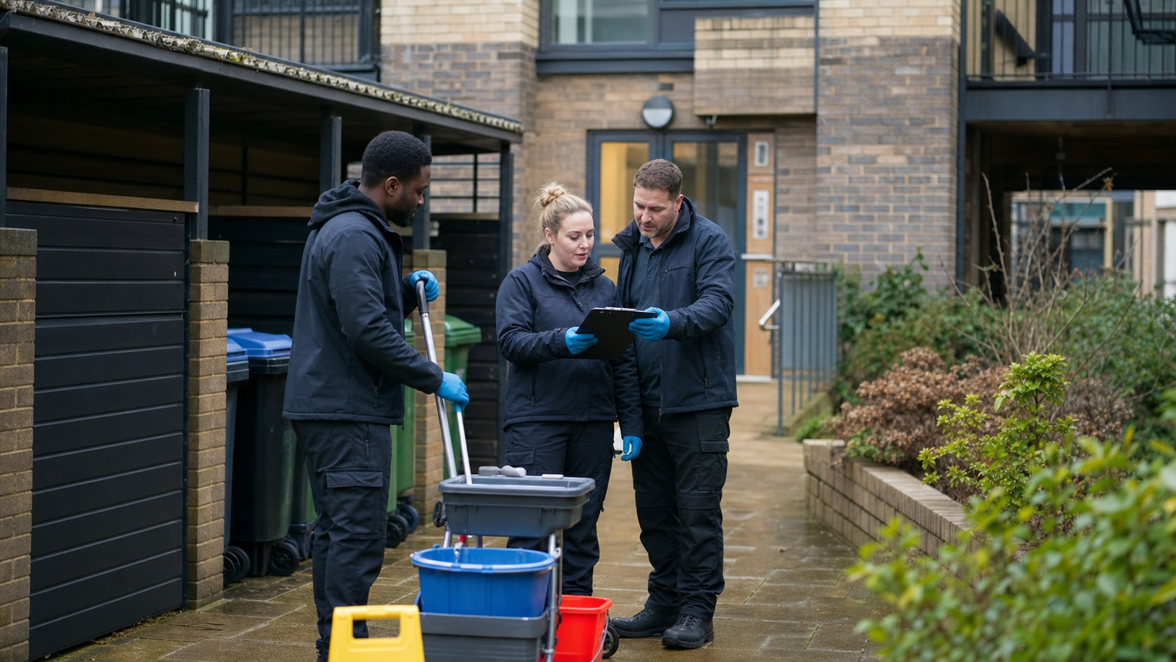 Block management cleaning team planning shared area maintenance